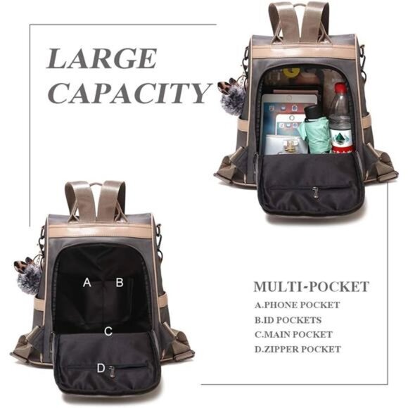 Backpack Purse for Women Anti theft Bookbag Purse Lightweight Shoulder Bag main image 5